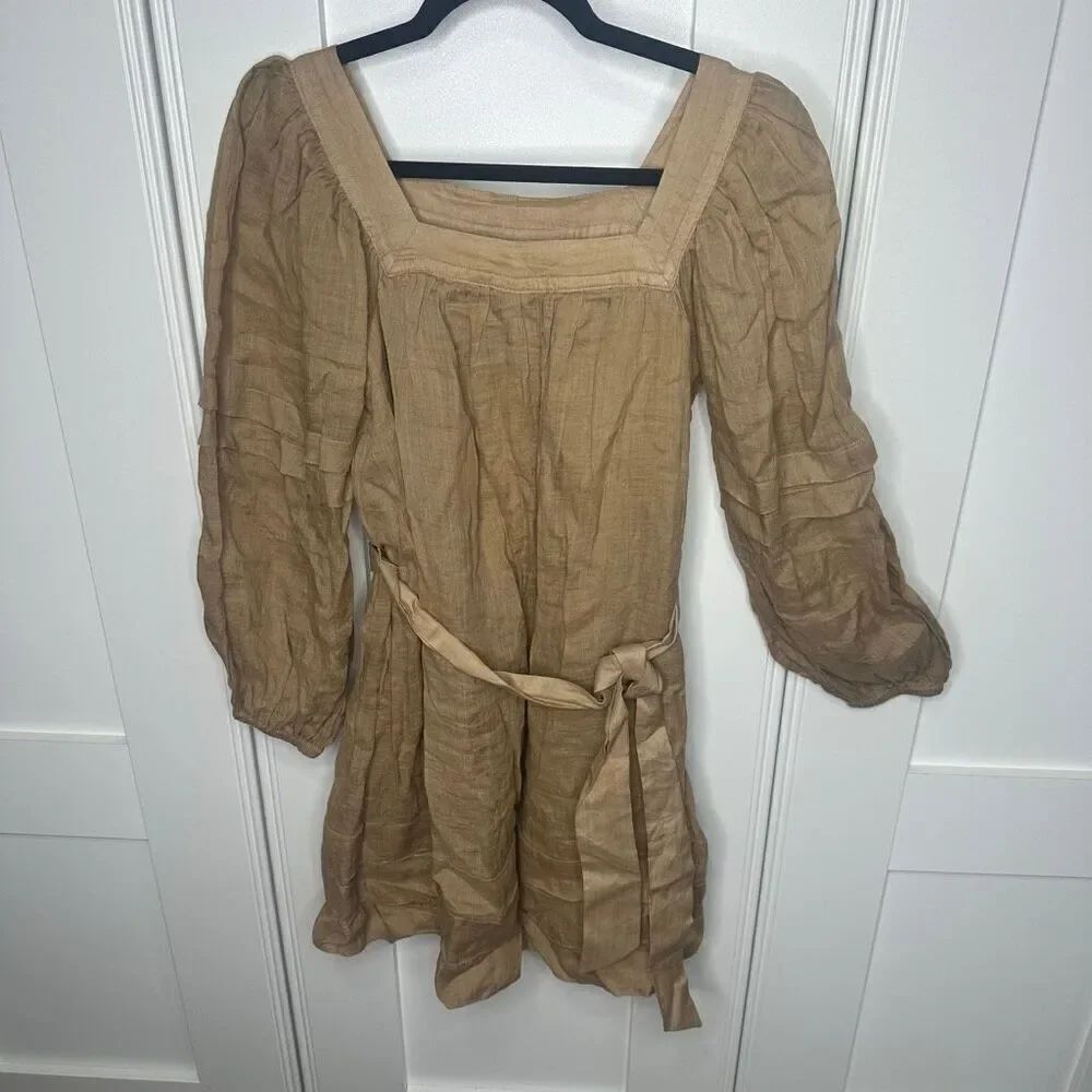 Banana Republic Size XS Ramie Tan Dress (h1)